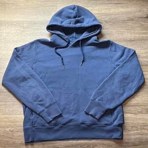 Uniqlo U Airism Blue Fleece Sportswear Tech Hoodie Medium